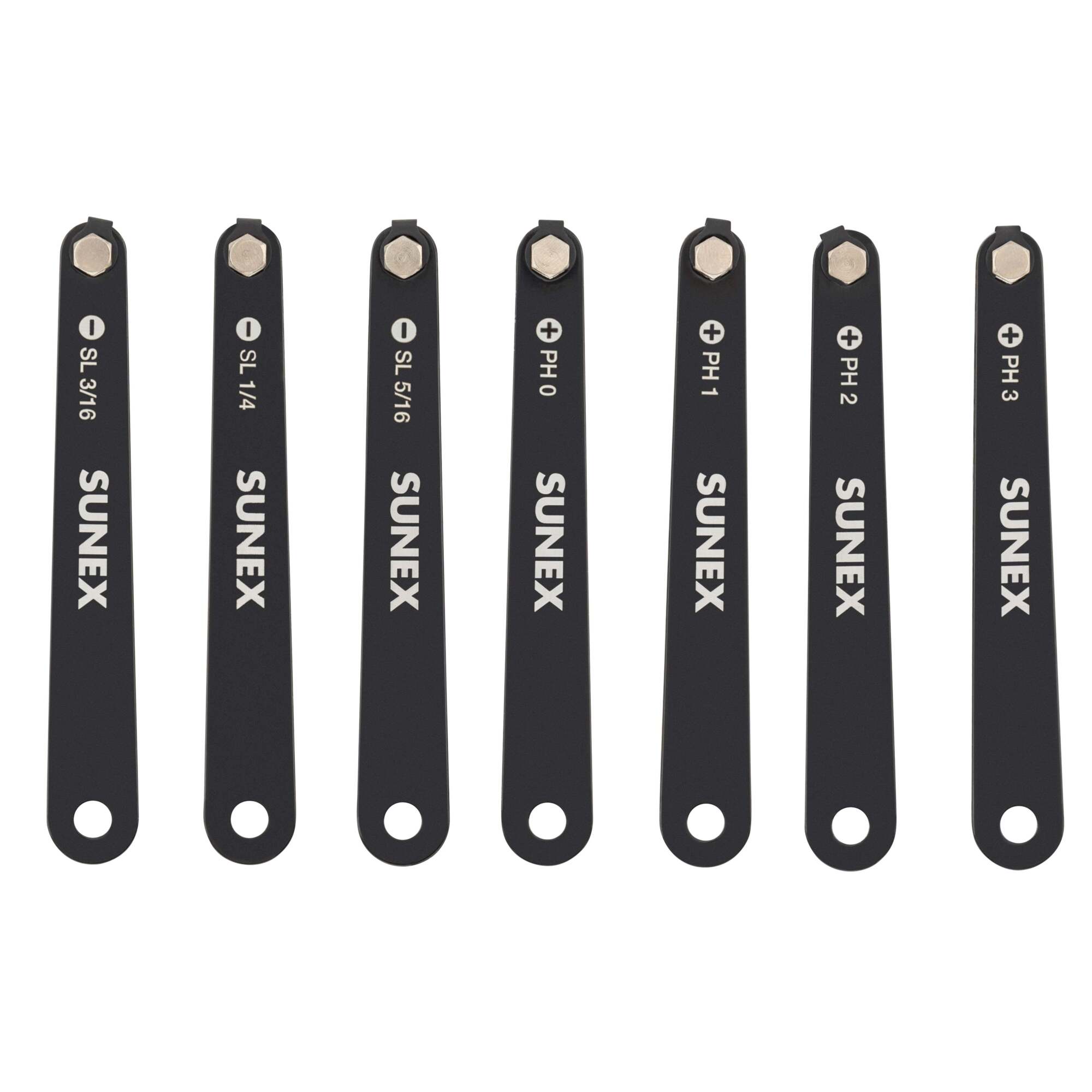 Sunex Tools Low Profile Diamond-Coated Phillips and Slotted Screwdriver Set — 7 Pcs, EVA Foam, Model# SXLPSD7